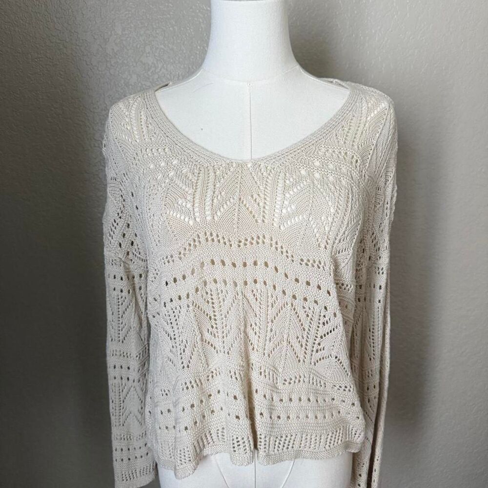 Unbranded Women's Cream and White Jumper
